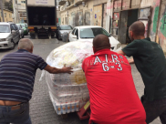 بالفيديو: إنطلاق شاحنة تبرعات من مدينة يافا إلى أهالي قطاع غزة 